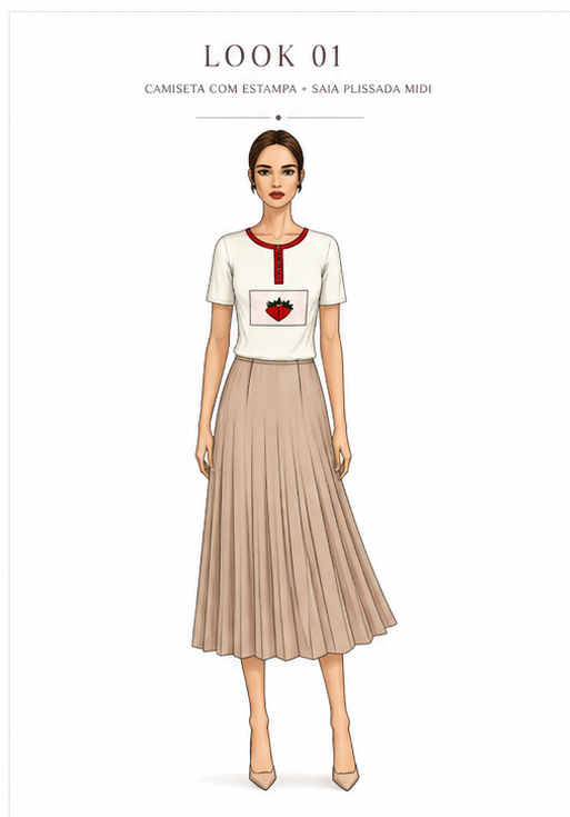 Conjunto Rouge Blanc