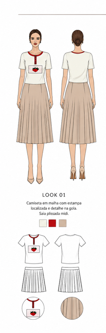 Conjunto Rouge Blanc