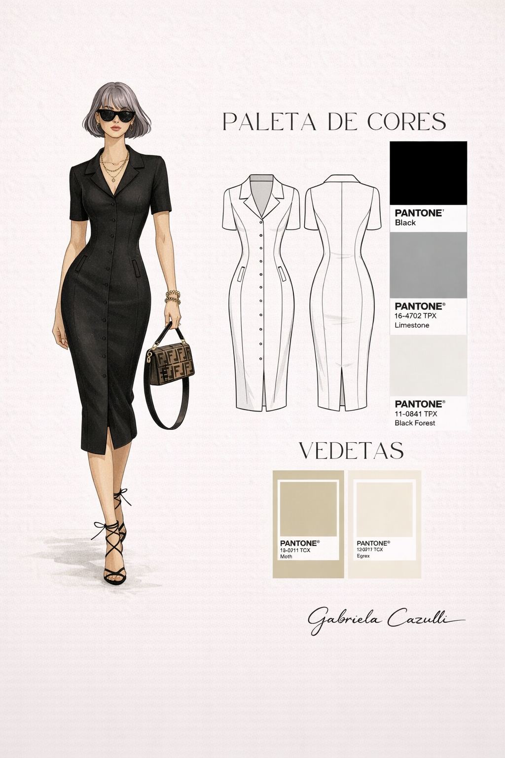 Vestido Social com Botões e Bolso | Coleção 2026