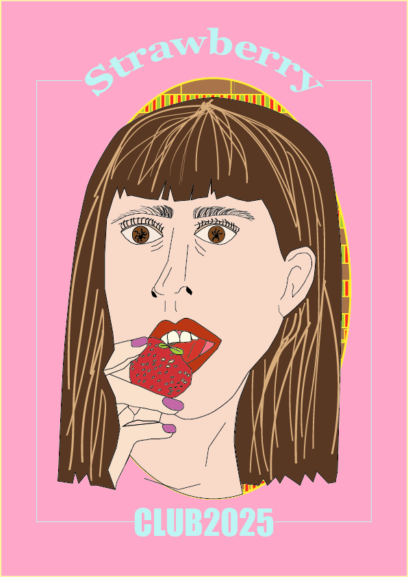 Blusa Baby look em malha- estampa mulher com morango