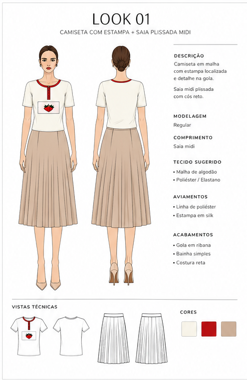 Conjunto Rouge Blanc