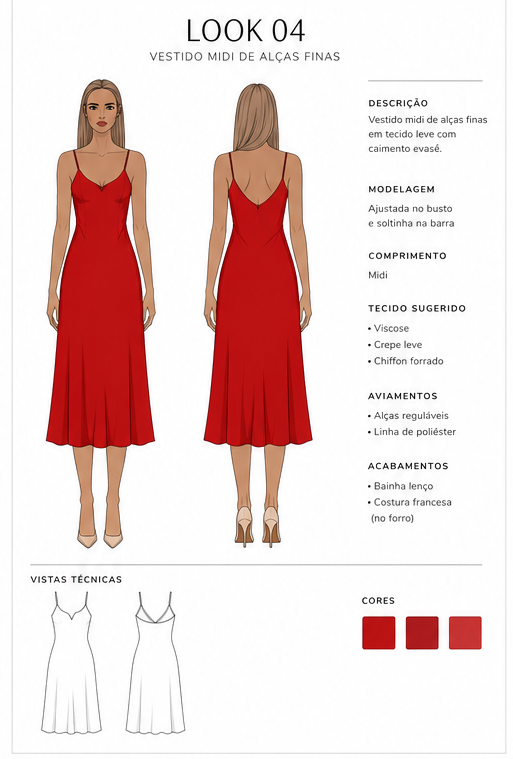 Vestido Carmim