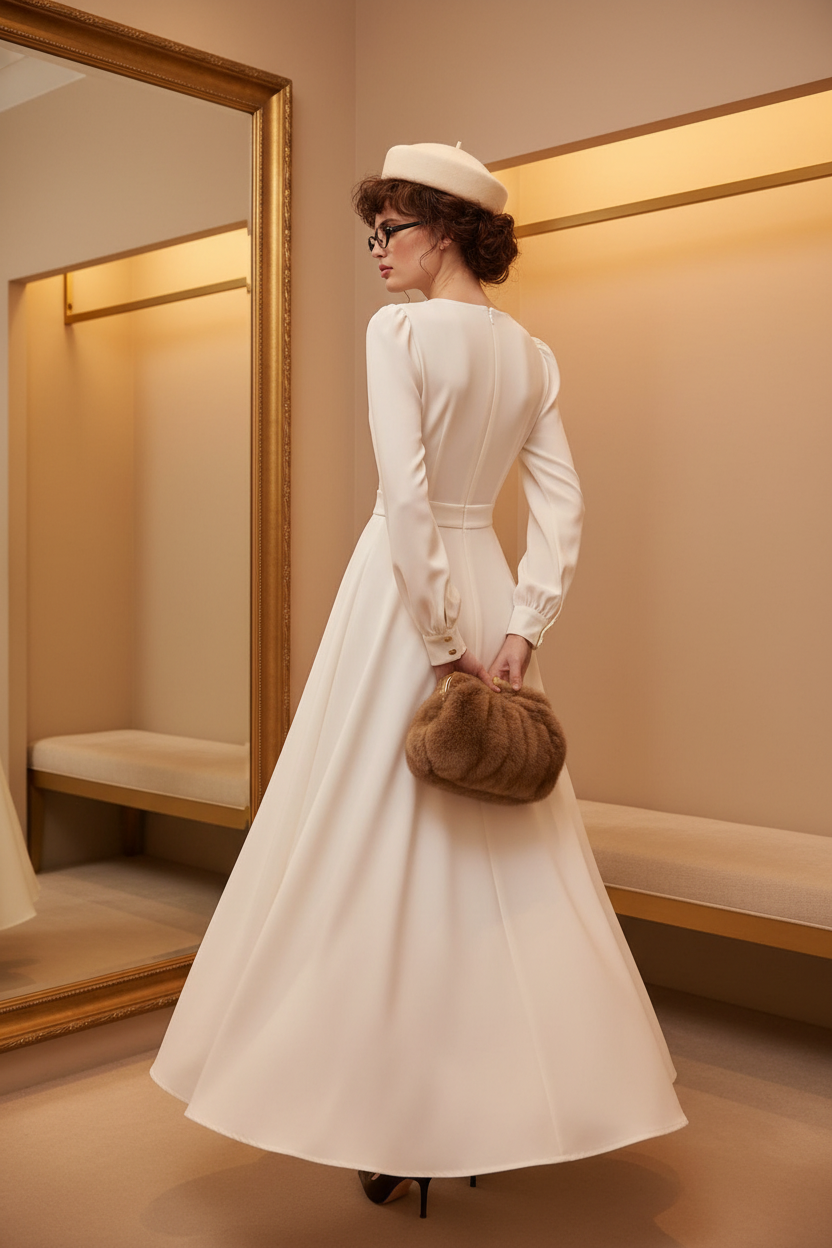 Vestido Branco — Costas + Provador